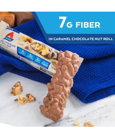 Atkins Caramel Chocolate Nut Roll Bar - Keto-Friendly Snack (5 Bars, 1.55oz) - Buy Online on GoSupps.com