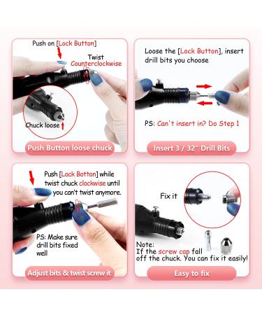 Beieyou Electric Nail Drill Machine 20000RPM Professional Nail File Kit - Black - Buy Online on GoSupps.com