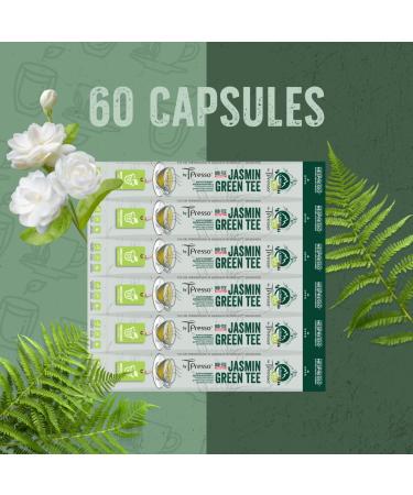 Th biologique vert au jasmin | La Natura Lifestyle by Tpresso 60 capsules de th compatibles avec les machines capsules Nespresso | 100% compostable industriellement | cologique - Buy Online on GoSupps.com