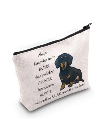 Cosmetic bag with Dachshund motif Dachshund lover gift dachshund make-up bag with zipper for dog owners dachshund mother dachshund bag