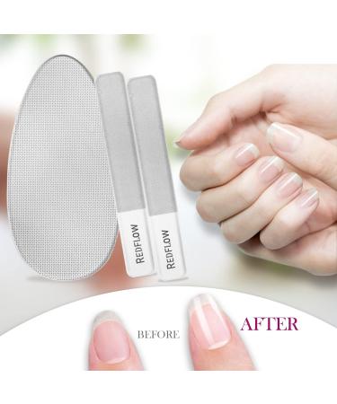 RedFlow Nano Glass Nail File and Foot File Set - Professional Manicure Kit for Natural Nails, Callus Removal & Dead Skin - 3 Piece Set - Buy Online on GoSupps.com
