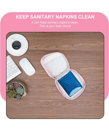 Healifty Travel Makeup Bag Organizer & 2pc Sanitary Napkin Storage Bags - Cute Cartoon Tampon Pouches for Women & Girls - Buy Online on GoSupps.com