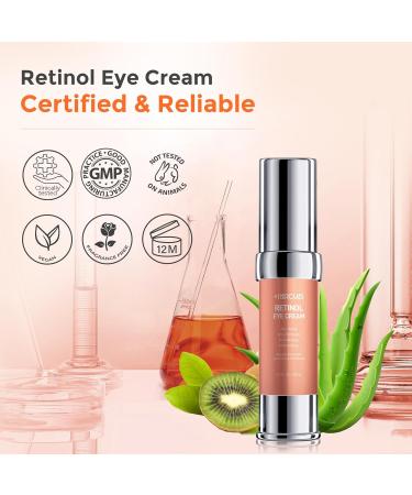 Retinol Eye Cream for Dark Circles & Puffiness | Anti-Aging Under Eye Cream with Hyaluronic Acid Collagen & Retinol - Reduce Fine Lines & Wrinkles (0.7oz - Buy Online on GoSupps.com