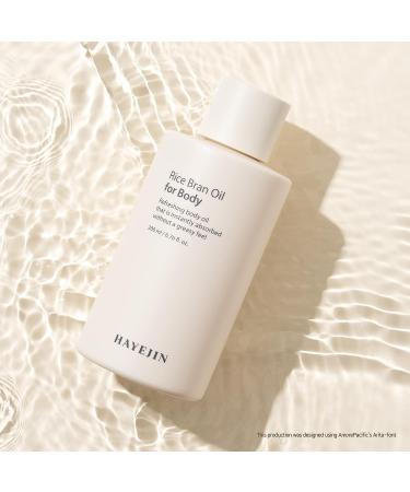 HAYEJIN Hydrating Rice Bran Body Oil - Gluten Free, Hypoallergenic Formula - Korean Moisturizer for Dry & Sensitive Skin (200ml) - Buy Online on GoSupps.com