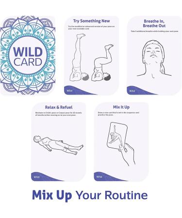 Yoga Cards | 63 Card Deck With Tips & Tricks as Well as Instructions | More Than 45 Essential Poses For Teaching Flexibility | Train  Meditate  and Relieve Stress with Easy To Follow Guides - Buy Online on GoSupps.com