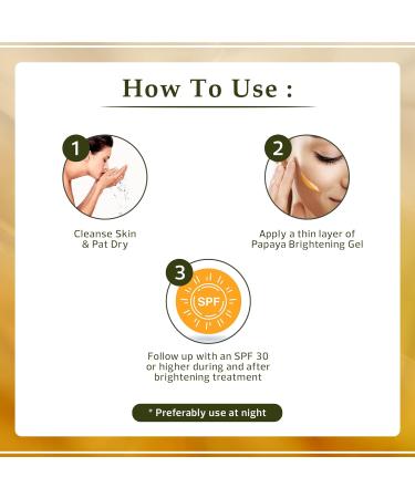 Organic Papaya Extract Whitening Gel - 30g | Natural Skin Brightening | International Shipping Available - Buy Online on GoSupps.com