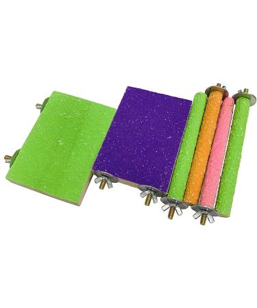 PINVNBY Bird Perch Stand Toy Natural Wooden Parrot Claw Sticks Budgie Playground Grinding Paw Cage Accessories Exercise Toy for Cockatiel Conure Parakeet - Buy Online on GoSupps.com