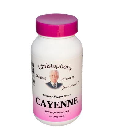Christopher's Original Formulas Cayenne 475 mg 100 Vegetarian Caps