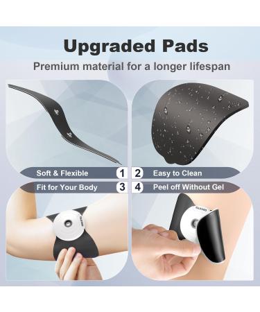 Premium Wireless TENS Unit Electrode Pads | Reusable Self Adhesive 3.5mm Connector Non-Irritating Design - Black - Buy Online on GoSupps.com