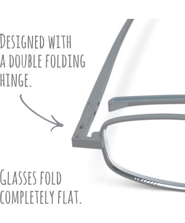 Buy Compact Flat Folding Reading Glasses Storm +2.0 | Stylish & Portable Eyewear for All | International Shipping Available - Buy Online on GoSupps.com