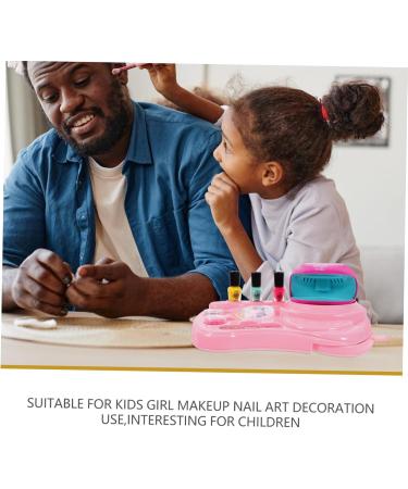 minkissy 1 Set Nail Art Set Toy Nail Art Kit Glitter Powder Nail Art Kit for Girls Toys for Little Girls Nail Dryer Girl Toys Nail Art Glitter Powder Child Pink Make up Plastic Nail Set - Buy Online on GoSupps.com