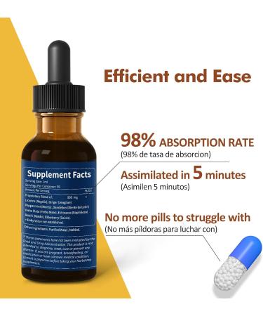 Licorice Root Extract Drops for Digestive Health Natural Herbal Bloating Relief and Immune Support Liquid Tincture Supplement with Dandelion Peppermint Ginger. extrato de Regaliz. 2oz Original 2 Fl Oz (Pack of 1) - Buy Online on GoSupps.com
