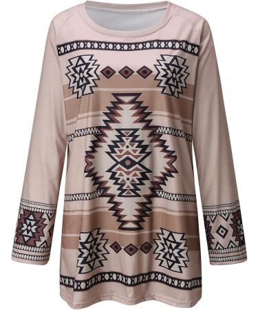 Winter Fashion Warm Print Long-Sleeve Sweatshirt - Khaki XX-Large | 2022 Women's Casual Blouse Pullover - Buy Online on GoSupps.com