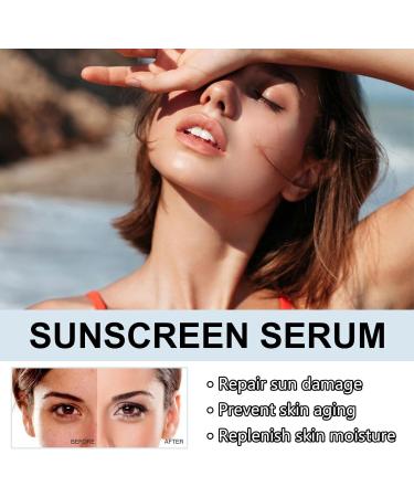 Face Sunscreen Cream Spf 30+ Sunscreen & Makeup Primer & Highlighter In One Moisturizing Suncream For Sensitive Skin Ultra Light Uv Protetion 28g - Buy Online on GoSupps.com