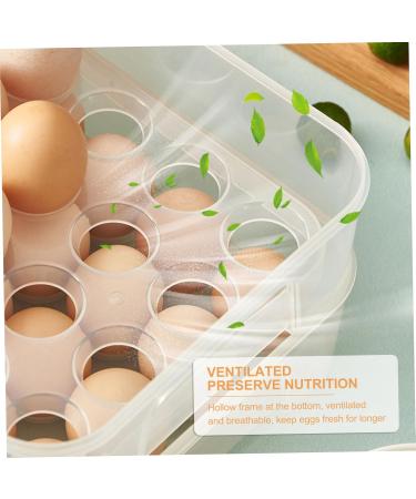 Zerodeko 1pc 24 Organizer Egg Case Refrigerator Fridge Household Compartment Tray Container Stackable Grid - Buy Online on GoSupps.com