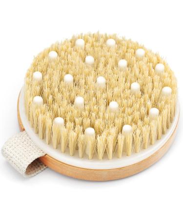 Dry Brushing Body Brush Set of 2, Natural Bristle Dry Skin Exfoliating  Brush, Long Handle Back Scrubber for Shower, Dry Brush for Cellulite and  Lymphatic Massage, Improve Blood Circulation 3 Count (Pack of 1)