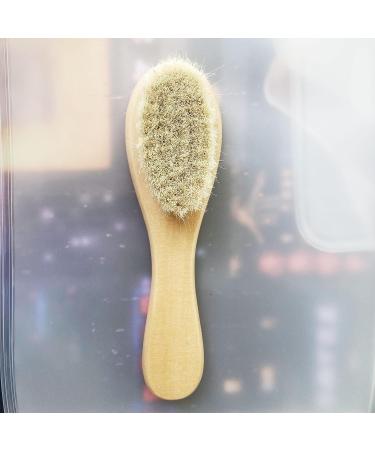 Natural Wooden Baby Hair Brush - Soft Goat Bristles for Newborns, Infants, Toddlers & Kids - Buy Online on GoSupps.com