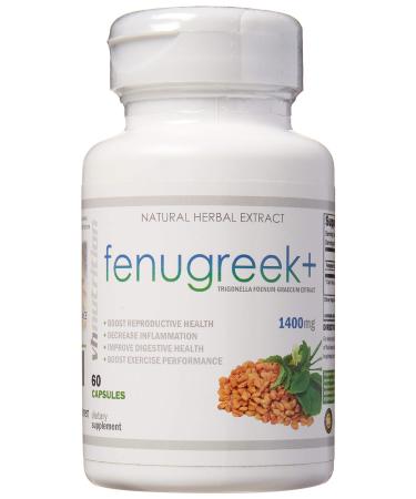 Fenugreek+ | Capsules for Lactation Support | Supports Natural Breastfeeding for Nursing Moms | 1400mg Serving Size | 30 Day Supply | VH Nutrition
