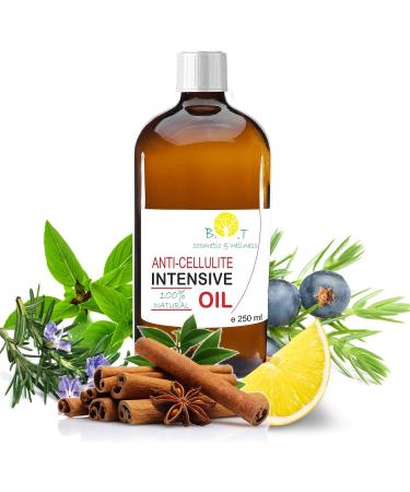 Weight loss Fat Burner Anti Cellulite Oil 100% Natural with Pure Essential Oil of Lemon Rosemary Cinnamon Basil and Juniper Berry - Penetrates Skin Deeper Than any Cellulite Cream 250 ml 8.8 Fl OZ