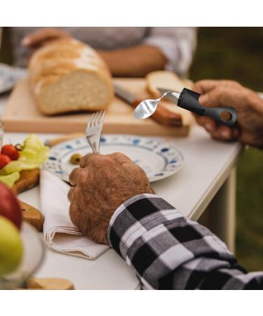 Tablespoons Adaptive Utensils 3PCS Stainless Steel Mirror Polishing Bendable Flexible Curved Cutlery Tableware with Plastic Handle Disabled Cutlery for Elderly Patient - Buy Online on GoSupps.com