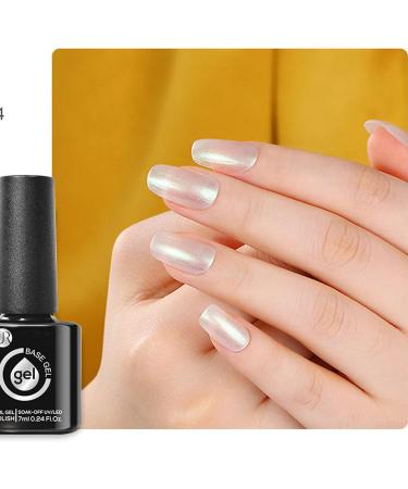 Pearl Glitter Nail Polish - Glitter Gel Nail Polish - Reflective Sparkle Shiny Silver Nail Gel - Pearlescsent Spiral Gel Soak Off UV LED for Home Manicure Nails Art DIY Design white - Buy Online on GoSupps.com