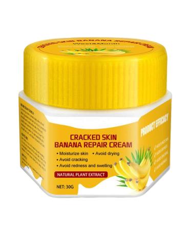Dous Dous Banana Feet Anti Crack Cream for Dry Feet | 30g Foot Softening Cream with Olive Oil and Vitamin E for Foot Care for Men and Women