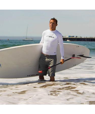 O'Neill Men's Basic Skins UPF 50+ Long Sleeve Rash Guard - White, Size S - Buy Online on GoSupps.com