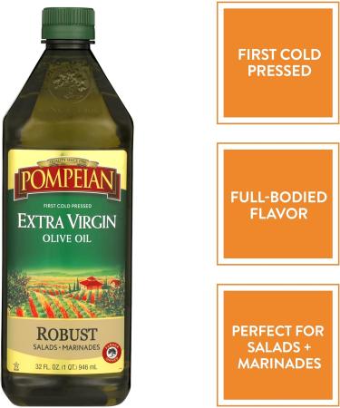 Pompeian Olive Oil - Extra Virgin Imported 32 Oz Plastic Bottle - Buy Online on GoSupps.com