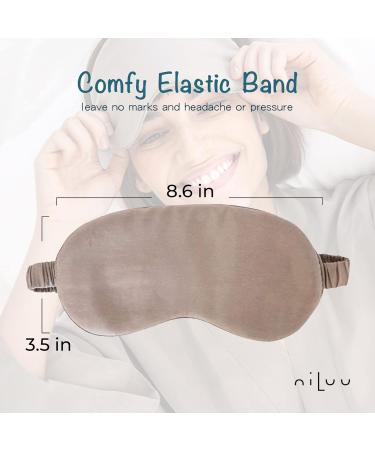 Niluu Luxury Vegan Silk Sleep Mask | Super-Smooth & Comfortable Night Eye Mask for Men and Women | Midnight Blue - Buy Online on GoSupps.com