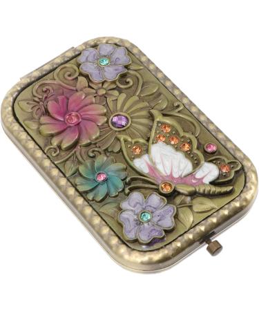 Buy Healifty Portable Vintage Makeup Mirror - Double Sided Folding Metal Travel Mirror for On-the-Go Glam - Buy Online on GoSupps.com