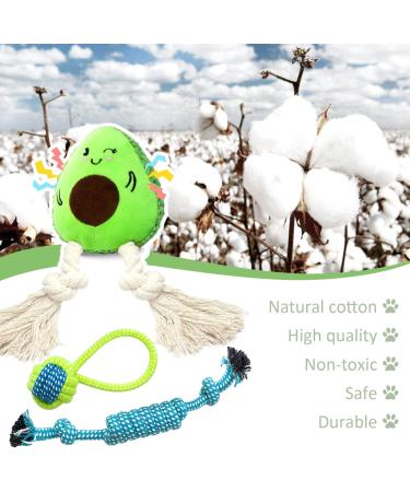 SQinor Plush Dog Toys - Interactive Avocado Toy Set for Large & Small Dogs & Puppies | Cuddly & Durable - Buy Online on GoSupps.com