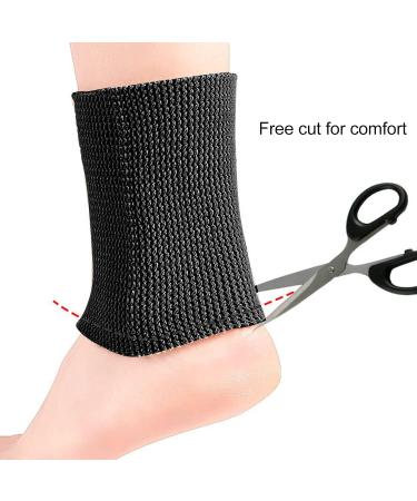 Buy Compression Ankle Support Sleeve | Elastic Ankle Brace for Athletes Dancers & Workers - Breathable Fabric (Black) - International Shipping Available - Buy Online on GoSupps.com