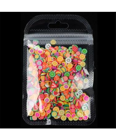 15 Bags Colorful 15 Patterns DIY Nail Art Tips 3D Fruit Tiny Slices Polymer Clay Mixed Styles Nail Art Stickers - Buy Online on GoSupps.com