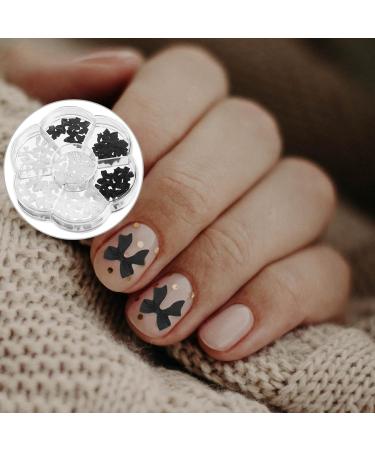 Beavorty 1 Box Nail Art Accessories nail art charms flat back pearl charms sequin patches nail art pearls u as acrilicas nail charms nail art decor nail beads Assorted bow tie gem decorate - Buy Online on GoSupps.com