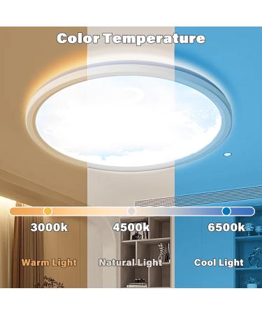 Wholede LED Ceiling Lamp - 24W Round Moon Motif 3000-6500K Ultra Thin with Remote Control for Children's Room & Living Room - 29.5cm - Buy Online on GoSupps.com