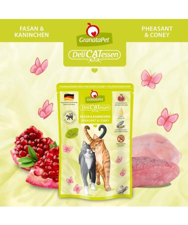 Granapet Delicatessen Fasan & Rabbit Wet Cat Food Grain & Sugar-Free 6 x 85g Gourmet Treats for Cats - Buy Online on GoSupps.com