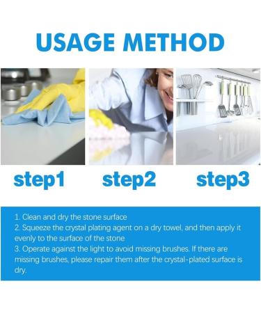 100ml Stone Stain Remover Cleaner Nano Stone Crystal Plating Agent Marble Stone Cleaner Polishes Marble Cleaner and Polish for Marble Granite Tile (1 Pcs) - Buy Online on GoSupps.com