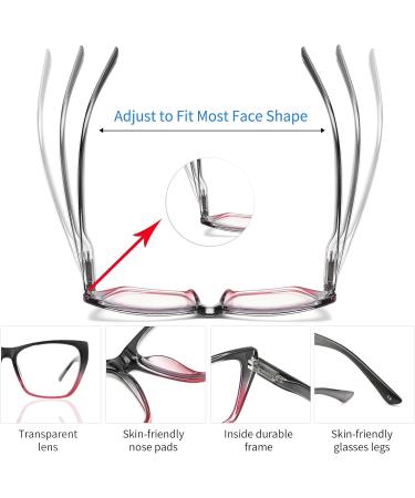 4 Pack Blue Light Blocking Reading Glasses for Men & Women - Butterfly Frame Anti-Glare +2.5 Strength - Perfect for Computer Use - Buy Online on GoSupps.com