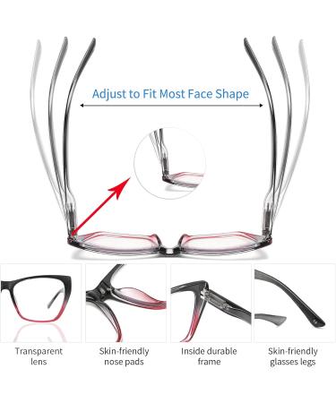 4 Pack Blue Light Blocking Reading Glasses for Men & Women - Butterfly Frame Anti-Glare Computer Readers +2.0 with Spring Hinges - Buy Online on GoSupps.com