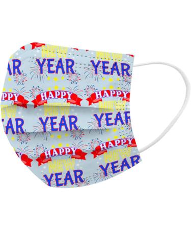 BEUU 10PCS Kid Outdoor Gear 2021 Happy New Year Disposable 3-Ply Disposable Face Mack Face Covering Bandana for Outdoor - Buy Online on GoSupps.com