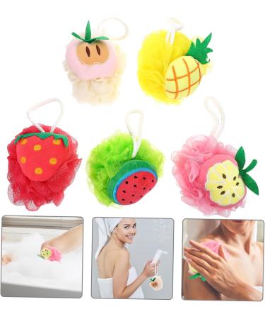 Hemoton 5pcs Ball Shower Scrubber - Soft Bathing Sponge & Exfoliating Tool for Body Cleanse - Perfect for Bath Tub - Nylon Bath Products - Buy Online on GoSupps.com