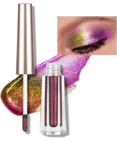 Multichrome Liquid Glitter Eyeshadow - Chameleon Eyeshadow Makeup | MultiChrome Eyeshadow Glitter for Girls Shakven 102 - Buy Online on GoSupps.com