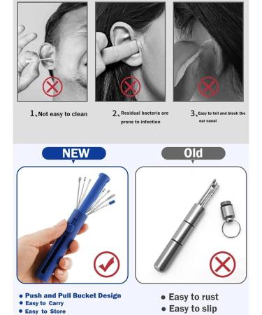 Guanli 7pcs/Set Ear Wax Pickers - Stainless Steel Earpick Wax Remover Kit - Buy Online on GoSupps.com