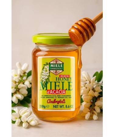 Miel d acacia monofloral miel italien clair et d licat pot en verre 250 g id al pour th desserts et petit d jeuner - Buy Online on GoSupps.com