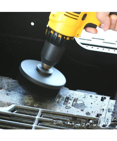 HUAWELL Drill Brush Power Scrubber Cleaning Brush-Smokers and Grills - BBQ Cleaning Kit - Rust Remover - Hard Water Calcium Mineral and Stain Remover Bathroom and Kitchen Surface Black(Stiff Black) - Buy Online on GoSupps.com