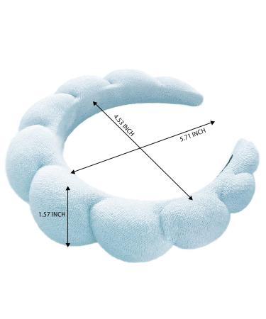 NorthEarth Spa Headband for Women 2 Pack - Sponge & Terry Cloth Fabric Headband for Skincare, Makeup Removal & Shower - Pink & Blue - Buy Online on GoSupps.com