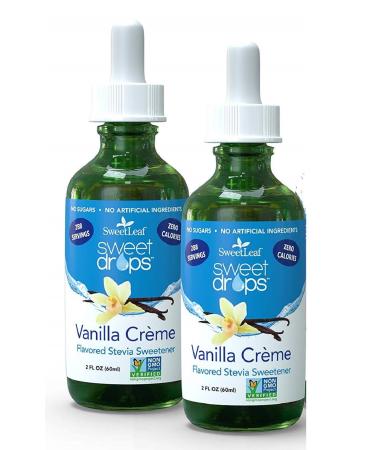 Sweet Leaf Sweet Drops Vanilla Creme Flavored Liquid Stevia, 2 oz (Pack of 2)