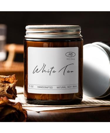 Organic White Tea Scented Candle - Hand-Poured Soy Wax Candle | Ideal Gifts for Women Men Families & Friends - Perfect for Birthdays Holidays & Relaxation (7oz - Buy Online on GoSupps.com