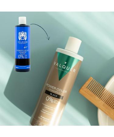 Valquer Laboratorios VALQUER Power Color Black Color Enhancing Shampoo For colored or natural hair Temporary hair color with natural ingredients Sulfatefree Vegan 400 ml - Buy Online on GoSupps.com