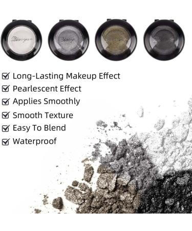  LOPHE LOPHE Glitter Eyeshadow - High Pigmentation & Micro-Glitter - Ultra-Soft Texture Long Lasting 24H - Ideal for Beginners/Travel - Vegan - 1.5 g - Black - Buy Online on GoSupps.com